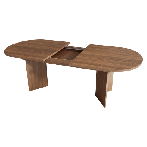 Walnut  Extendable Table for 6-8, Rounded Corners 2