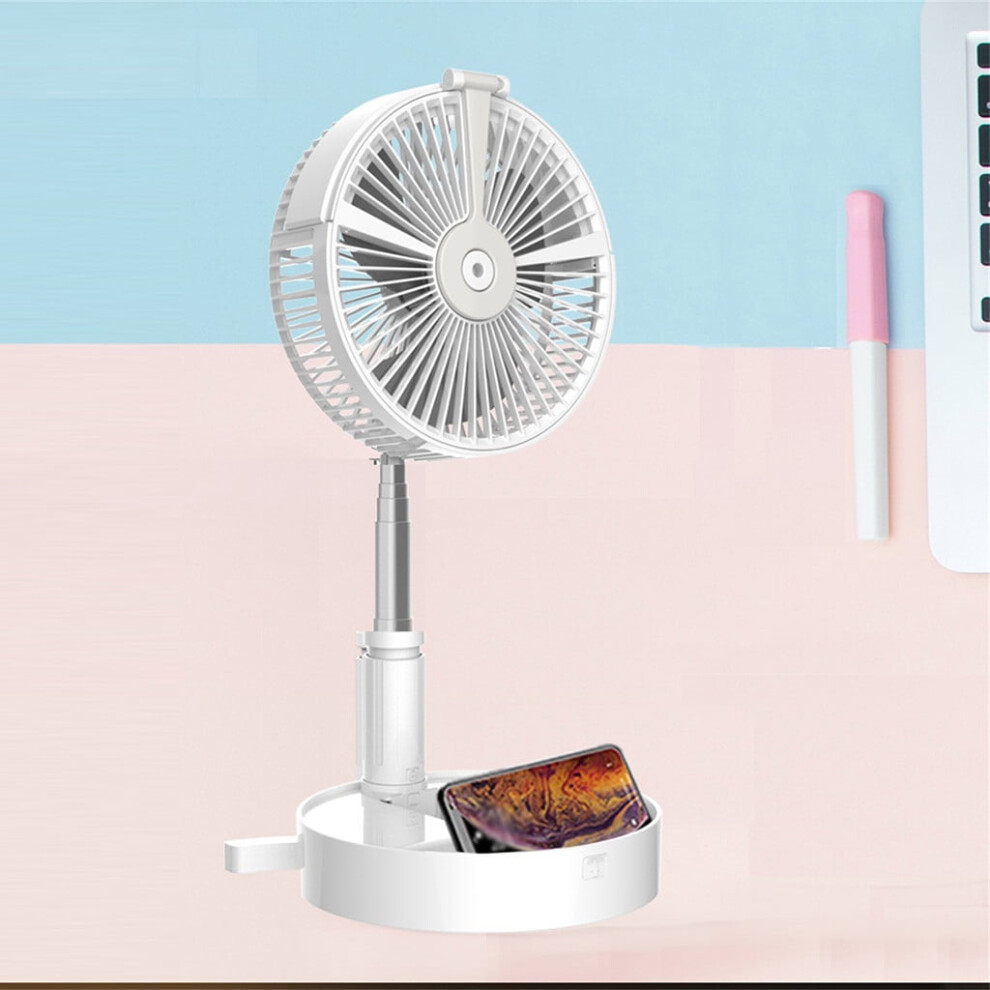 Aurigate Mini Portable Fan Telescopic Foldable Rechargeable Fan Cooler With Humidification Phone Holder 9499224576674