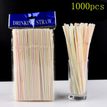 Excelente custo-benefício, pacote com 1000/1500 canudos descartáveis de plástico coloridos, canudos flexíveis e curvos para fazer você mesmo,