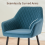 AINPECCA (Teal) 2 Dining Chairs Set Velvet Padded Seat Home 5
