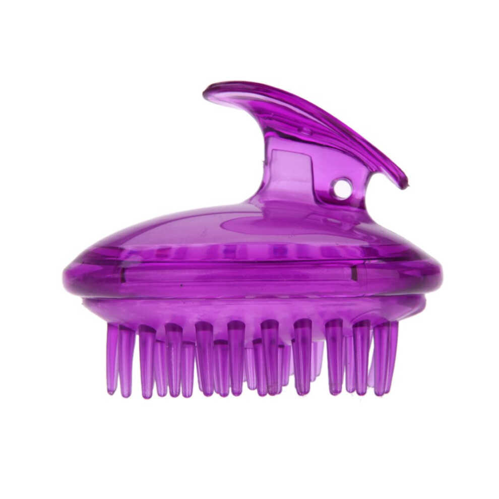 Purple Scalp Massager Brush Silicone For Shampoo Gentle Scalp Stimulation And Hair Cleansing