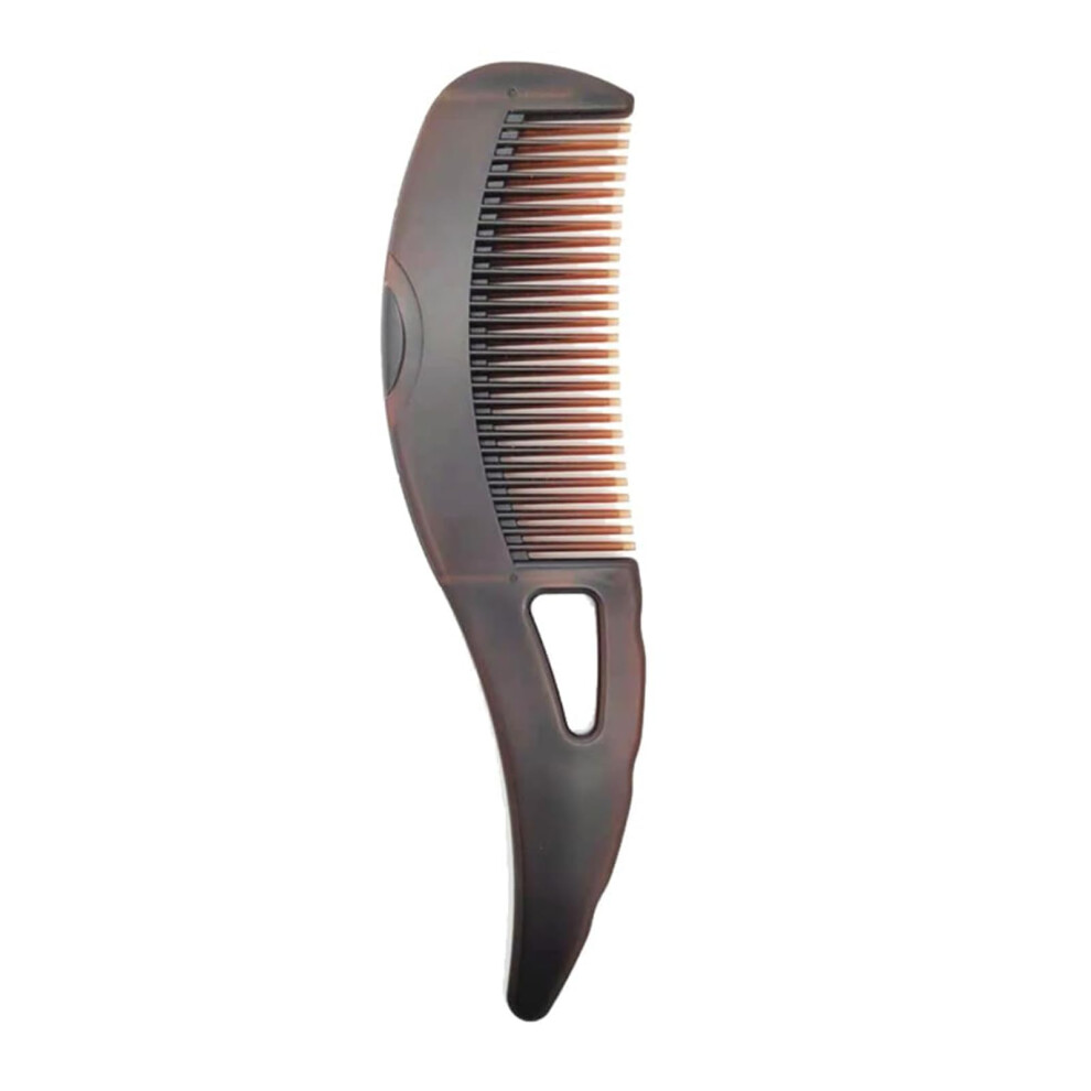 Unisex Dandruff Comb With Hollow Teeth For Lice Removal, Pushbutton Scalp Cleaning And Massage