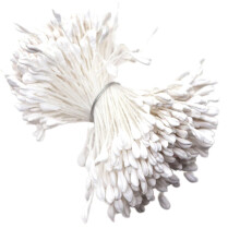 Fabric Flower Stamens Crafting Set White Core Materials for DIY Floral Art and Home Decoration