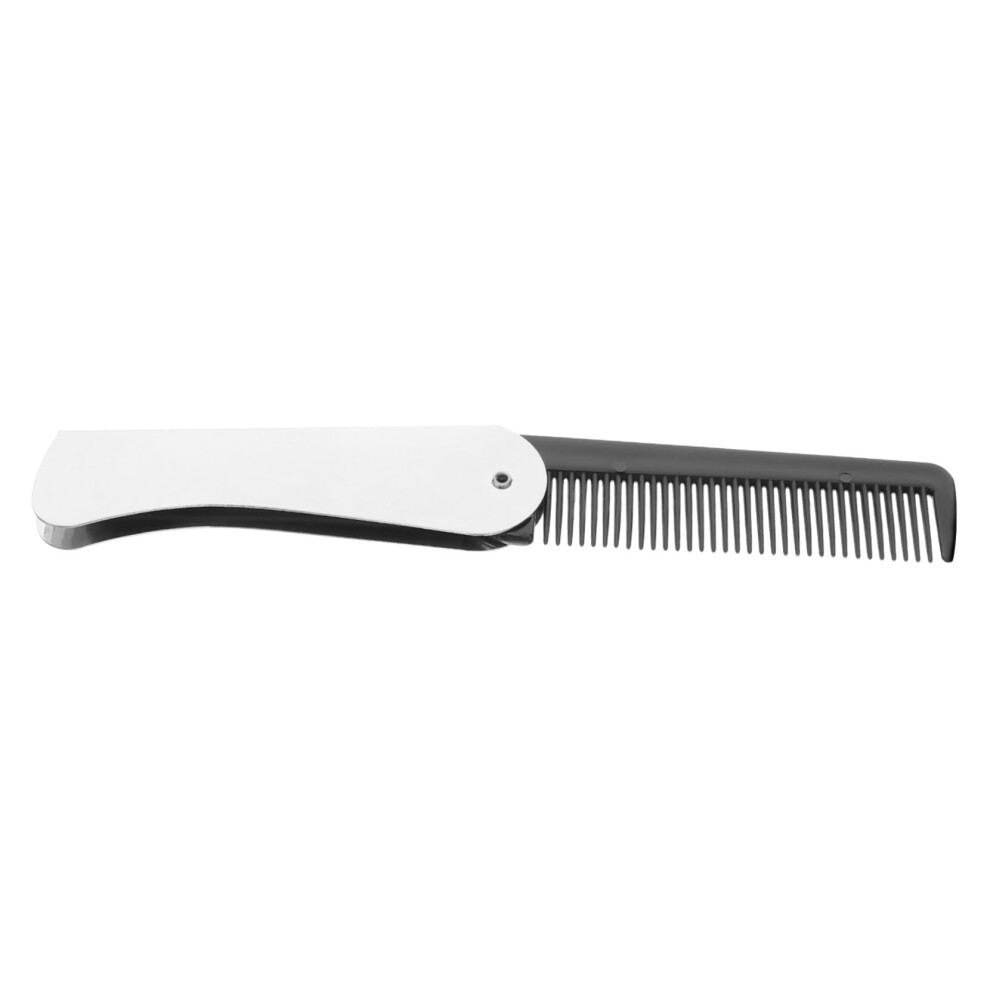 Unisex Folding Hair Comb With Smooth Rounded Teeth, Portable Compact Design For Travel, Salon And Home