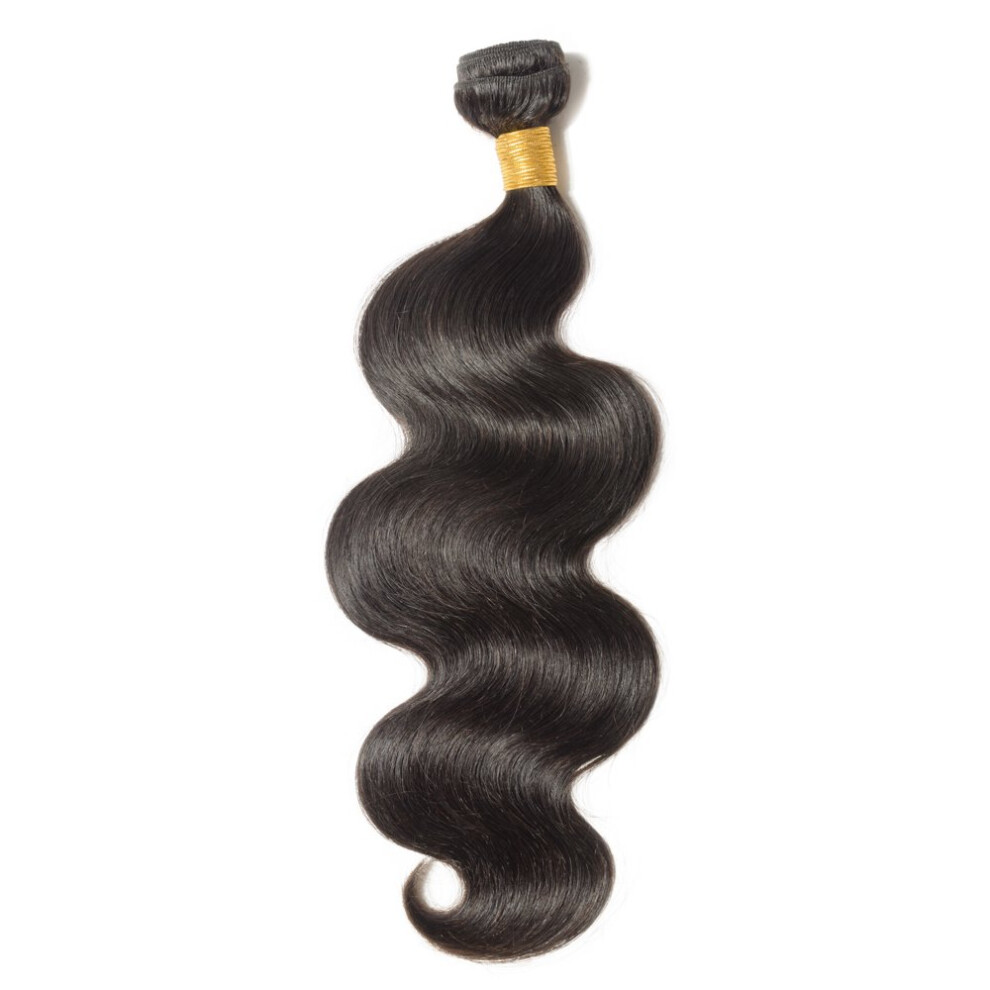 20 Inch Brazilian Body Wave Hair Extensions Natural Black Virgin Human Hair Bundle 100g