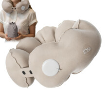 Inflatable Travel Neck Pillow UShape Adjustable for Airplane Road Trip Commute Sleeping