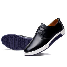 Men's Oxford Dress Shoes Breathable Laceup Loafers Casual Flat Sneakers for Work Black