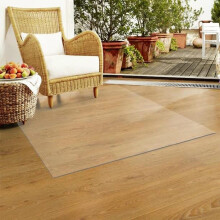 Transparent Vinyl Carpet Protector Mat for Hard Floors, Noise Reduction Office Chair Rug, 1mm Thick, 3.8x3.3ft