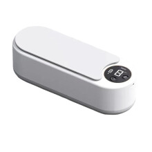 Ultrasonic Jewelry Cleaner Portable Device for Rings Glasses Makeup Brushes Grey
