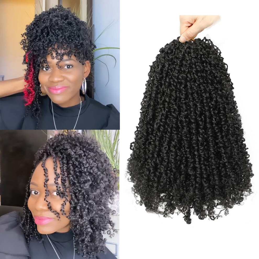 12 Inch PreTwisted Yanky Twist Crochet Hair Extensions for Black Women, PreLooped Synthetic Fiber