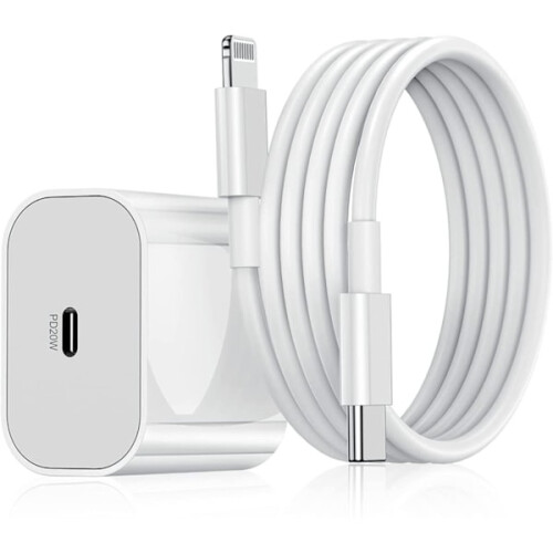 Compatible with iPhone Fast Charger USB-C 20W Power Adapter with 1m Cable (NT) 1-Pack compatible with iPhone 1-Pack 1-Pack compatible with iPhone