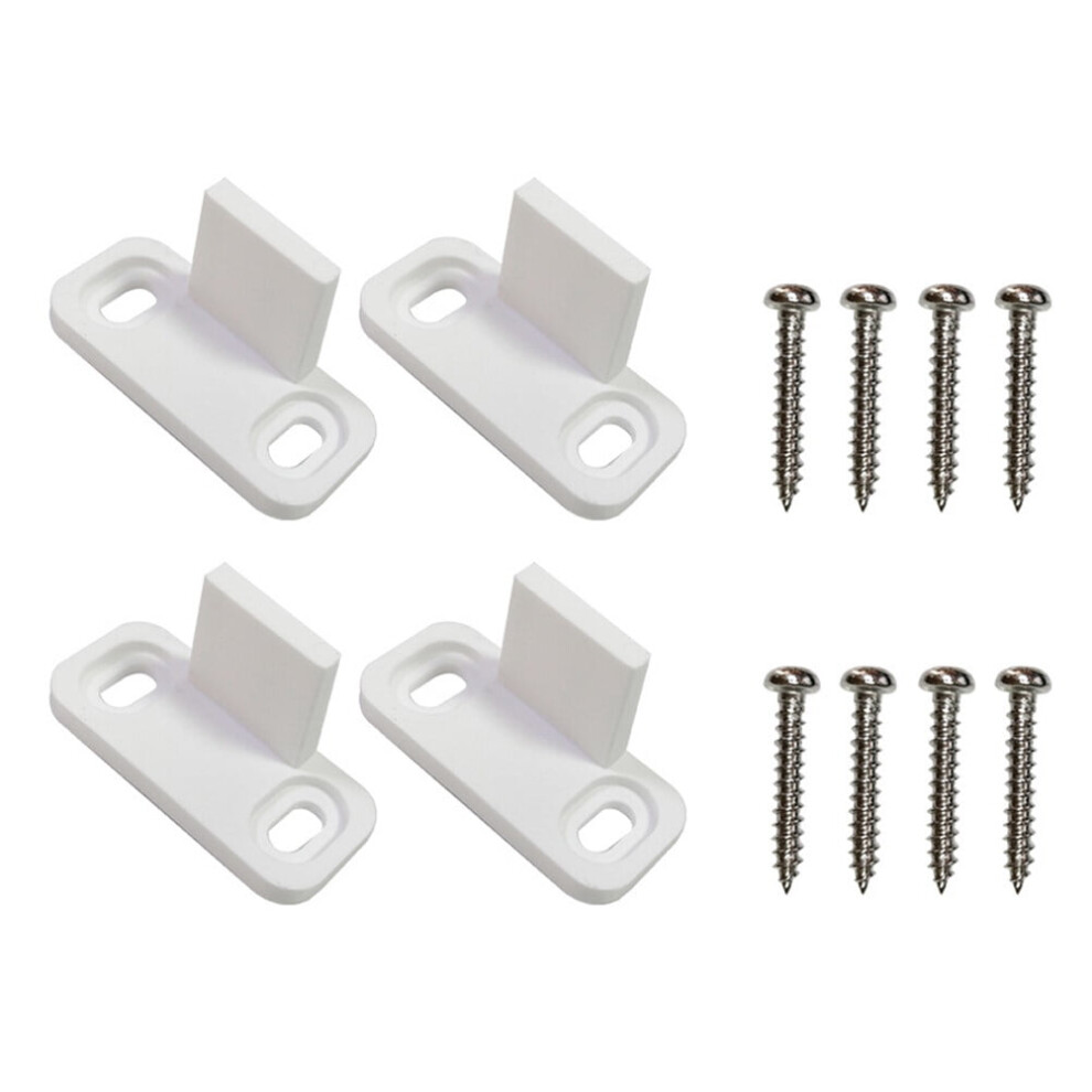 Guangmc 2 White Barn Door Floor Guides - Prevent Swinging Out 9175034122804