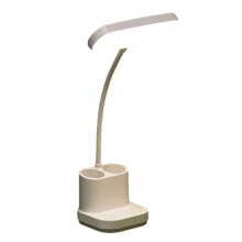 Zeceouar LED-bureaulamp, opvouwbare leeslamp met stekker, telefoon- en pennenhouder, 3 kleurtemperaturen, traploos dimmen.