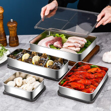 Recipiente para alimentos Hariumiu com tampa, em aço inoxidável, ideal para geladeira, para queijo, frios e bacon - hermeticamente fechado e