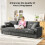 Modern 3 Seat Corduroy Sofa Couches 256cm Grey 9