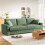 256cm 4 Seater Modern Corduroy Sofa with 2 Throw Pillows for Living Room 9