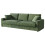 256cm 4 Seater Modern Corduroy Sofa with 2 Throw Pillows for Living Room 10