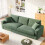 256cm 4 Seater Modern Corduroy Sofa with 2 Throw Pillows for Living Room 8