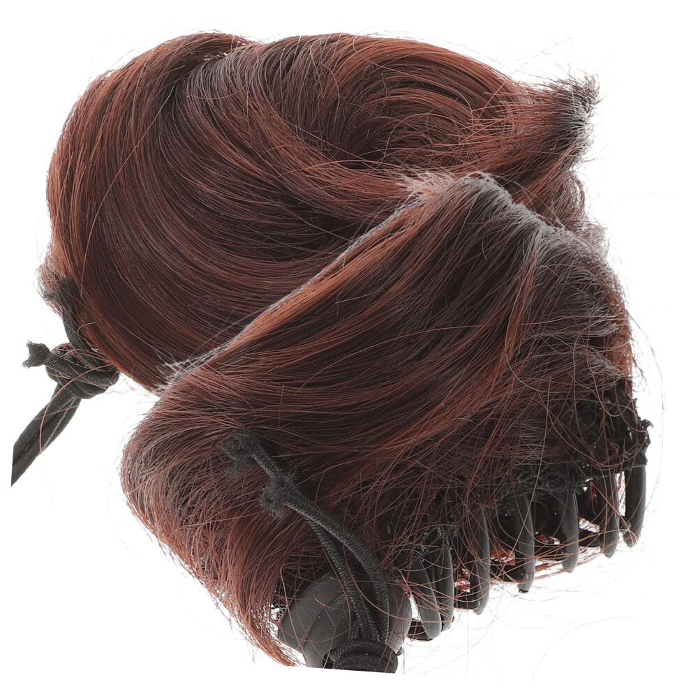 Hair Bun Extension 2pcs Synthetic Messy Bun Hair Piece with Claw Clip for Instant Volume and Updos