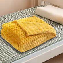 Cailmei Facecloth Cover Blanket Quilt Office Sofa Blanket Cooler Quilt Soft And Cozy Yellow Free Size