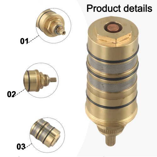 Brass130156Κιτ επισκευής βαλβίδας αναμικτήρα ντους με θερμοστατική κασέτα 2