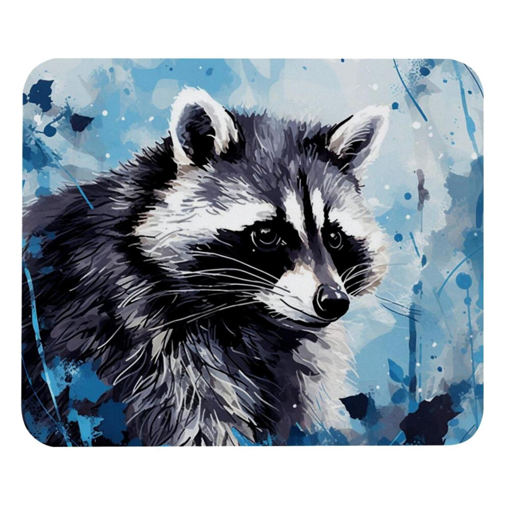Coon Painted Mouse Pad, Comfortable Mousepad With Smooth Surface And Non-Slip For Pain Relief, Computer, Laptop, Office & Home, 8.3X9.8in Blue 9149926981848