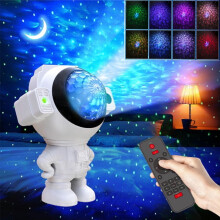Projetor de Estrelas DERCLIVE, Luz Noturna Espacial Galáxia, com Controle Remoto, Temporizador e Música via Bluetooth, Ângulo de Projeção