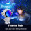 DERCLIVE Star Projector Space Galaxy Night Light Projector, with Remote Timer and Bluetooth Music, Adjustable Projection Angle, LED Light Bulb, White 2