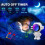 DERCLIVE Star Projector Space Galaxy Night Light Projector, with Remote Timer and Bluetooth Music, Adjustable Projection Angle, LED Light Bulb, White 6