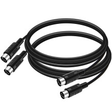 2-pack 5-stifts DIN MIDI-kabel, 90 cm hane till hane 5-stifts MIDI-kabel för MIDI-keyboard, keyboardsynth, racksynth, racksynth