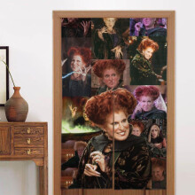 Hocus Pocus Door Curtain for Doorway, Pattern Print Blackout Privacy Window Curtain, Room Divider Curtain Tapestry Home Decor, 34" W X 56" L