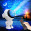 DERCLIVE Star Projector Space Galaxy Night Light Projector, with Remote Timer and Bluetooth Music, Adjustable Projection Angle, LED Light Bulb, White 8