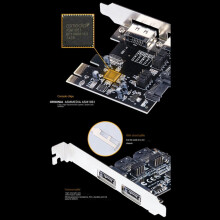 Karta rozszerzeń PCI-E do SATA 2 porty SATA+E Karta adaptera SATA ASM1061 Konwerter PCI-E na SATA 3.0