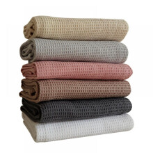 Torchons de cuisine en microfibre, lot de 4, 100 % coton, tissage gaufré, ultra-absorbants (gris foncé, kaki, beige, gris clair), 43 x 63,5 cm