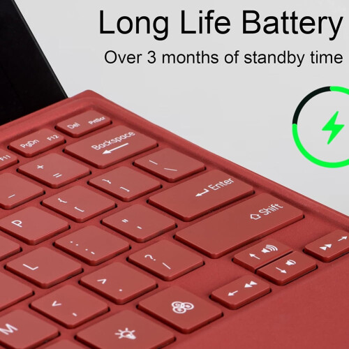 Backlit Slim Wireless Keypad Bluetooth-Compatible, 7 Color Lights, Ultra Thin Rechargeable Keyboard with Touchpad for compatible with Microsoft 1