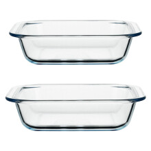 Hemoton Baking Pan Pans Glass Baker Casserole Tray Bakeware Clear Oven Tart Bread Cake Lasagna Rectangular Porcelain Dish