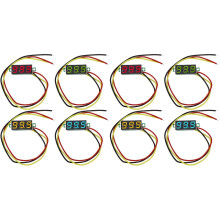 Voltmeter 8 Stück Mini-Batteriespannungsanzeige Tragbare Digitalanzeige Flüssigkristallgummi