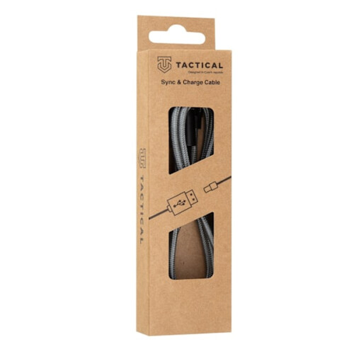 Tactical1m15W3A USB-C ladekabel Nylon Grå 1