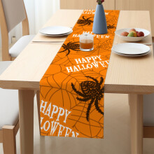 Obrus Donemore na Halloween, bieżnik z imitacji lnu, zmywalny pokrowiec na stół na imprezę piknikową, serwetka do restauracji