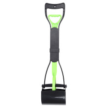 Long Handle Pet Poop Scoop for Dog, Cat Waste - Compatible with Large Dogs, Puppies & Pets (Green Black)