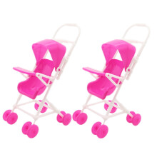 WSTEER 2Pcs Baby Doll Stroller Baby Doll Role Play Pushchair Children Baby Doll Stroller Toy