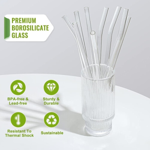 Reusable straws, transparent straws, - Perfect 2