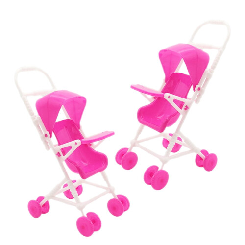 WSTEER2Pcs καρότσι μωρού με κούκλα, παιχνίδι ρόλων μωρού, καρότσι για παιδιά, καρότσι 2