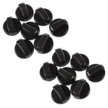 14 pezzi. Manopole rotanti nere con foro da 8 mm per fornelli a gas e piani cottura in cucina.