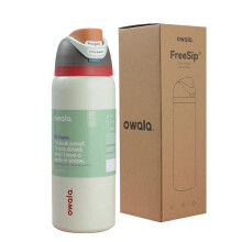 Veľká 710ml sivobiela termoska na dobrodružstvo svetlozelená