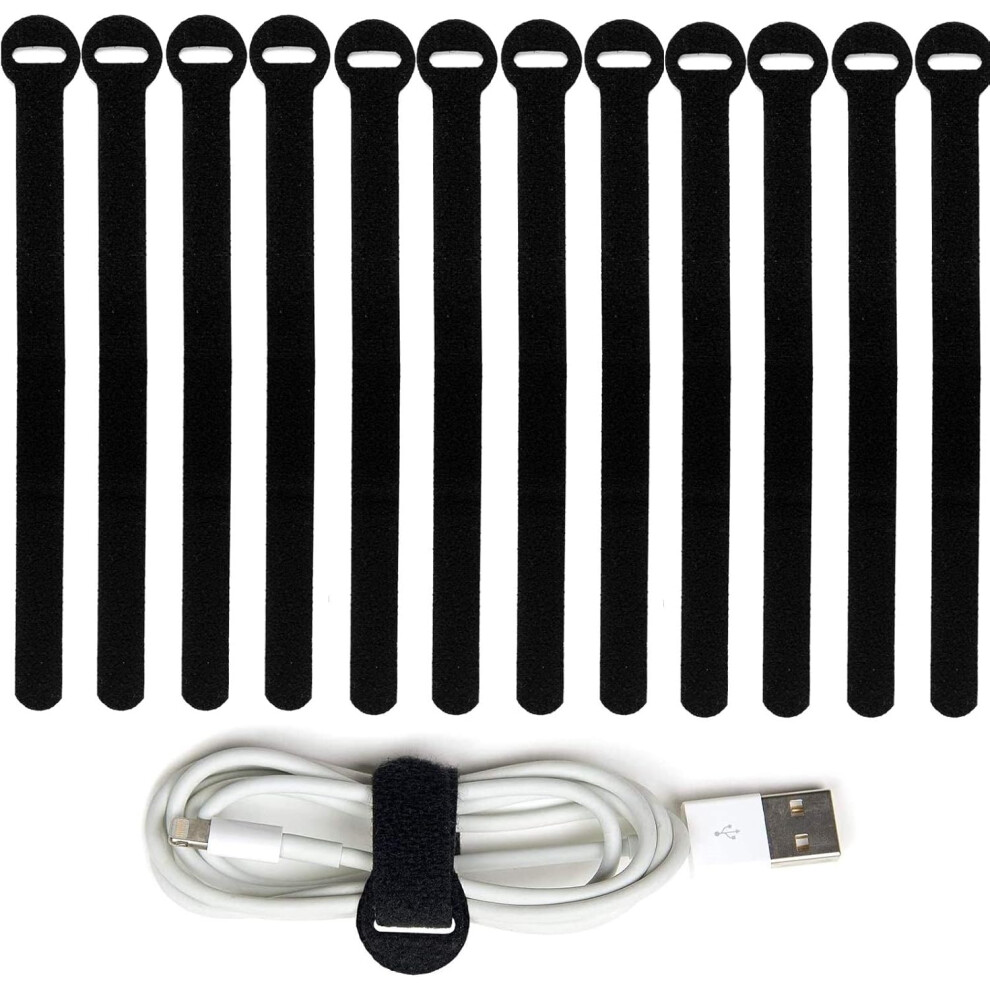 200Pcs Reusable Fastening Cable Ties, 6-Inch Cable Straps Cable Management, Multi-Purpose Hook & Loop Cord Organizer 9499224585737