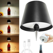 Bezdrátové LED osvětlení lahví vína (černé) Černá Černá Černá