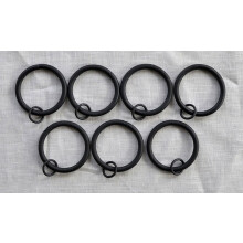 Urbanest 1 1/2" gardinringer i metall med maljer, sett med 14, svart