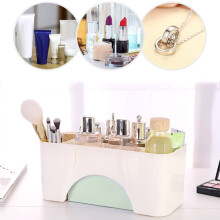 SUSUchens Porte-pinceaux de maquillage en plastique, tiroir de rangement pour accessoires de bureau