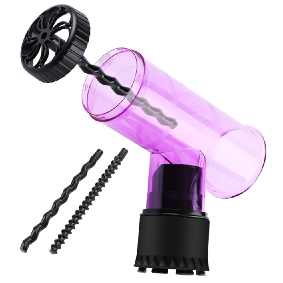 Hair Dryer Diffuser for Curly Hair with Curling Rollers Set, Violet, SalonStyle Curls